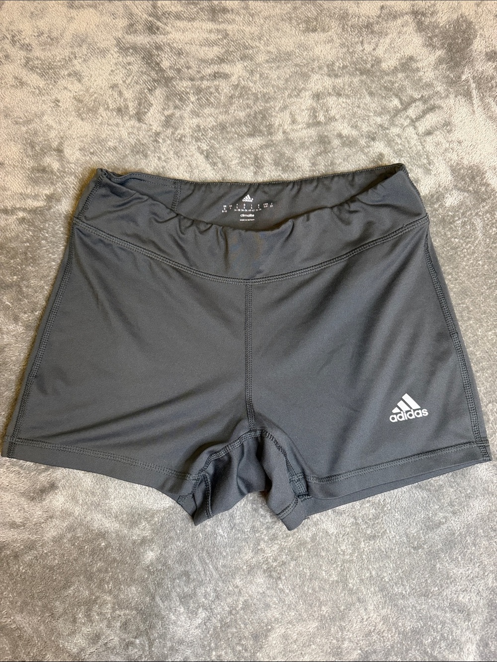 adidas Black Women's Athletic Shorts with White Logo